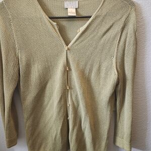 Sigrid Olsen Olive Cardigan Sweater